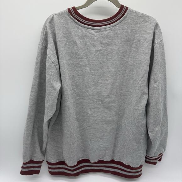 Powerpuff Girls Varsity Gray Sweatshirt Red Trim Cartoon Network Anime Graphic L - Picture 2 of 5